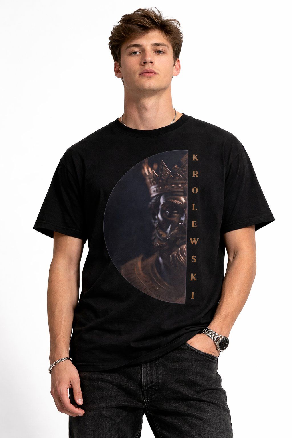 KROLEWSKI king graphic tee lookbook styled outfit